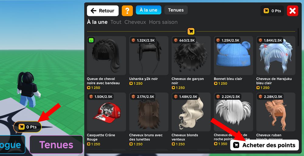 Utiliser les codes dans My Avatar