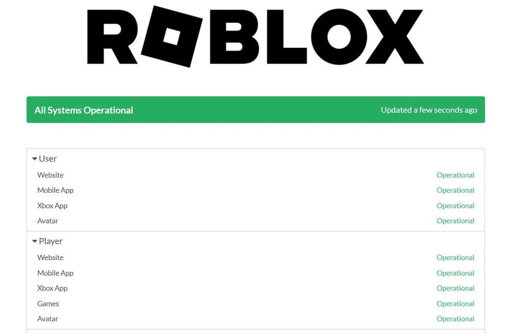Vérifiez l'état des serveurs Roblox