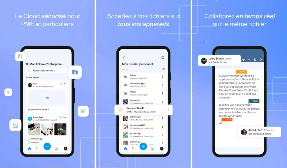 kDrive - application de stockage cloud