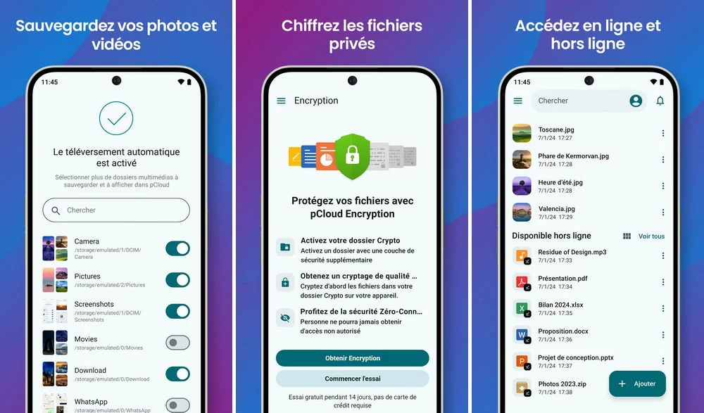 pCloud - application de stockage cloud