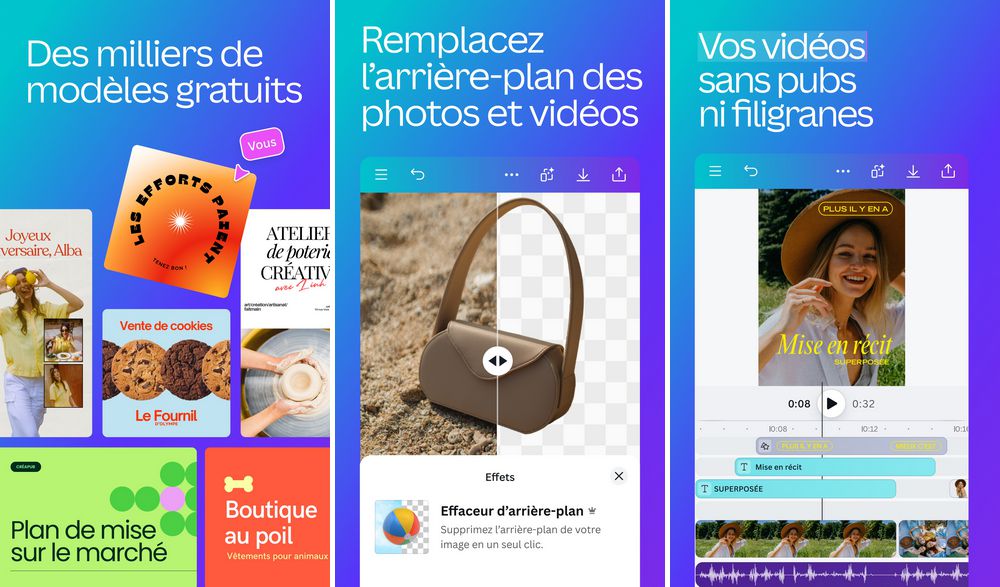 Canva - meilleure application de montage vidéo