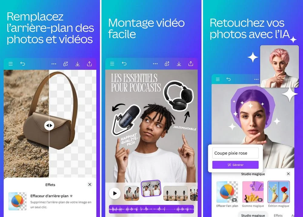 Canva - application IA pour iPhone