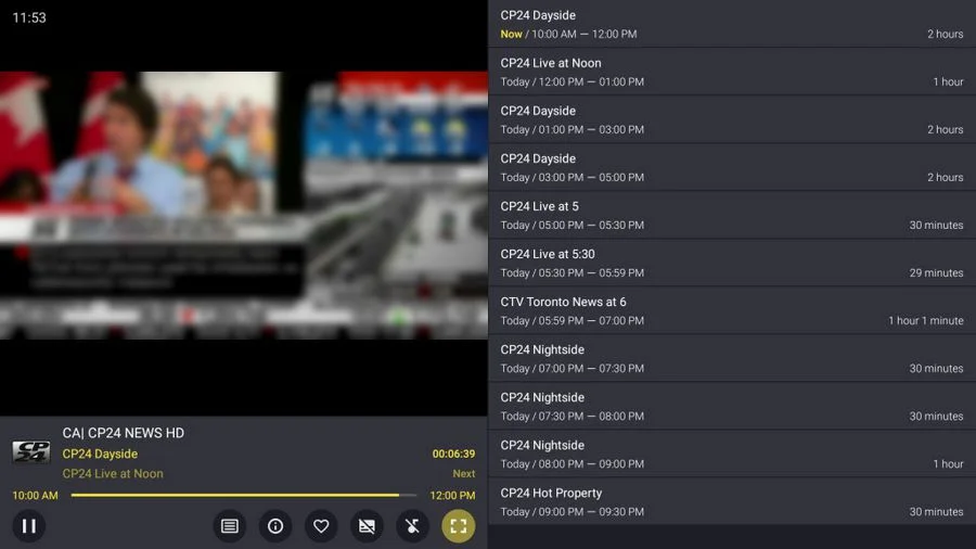 Televizo - application IPTV pour Android TV