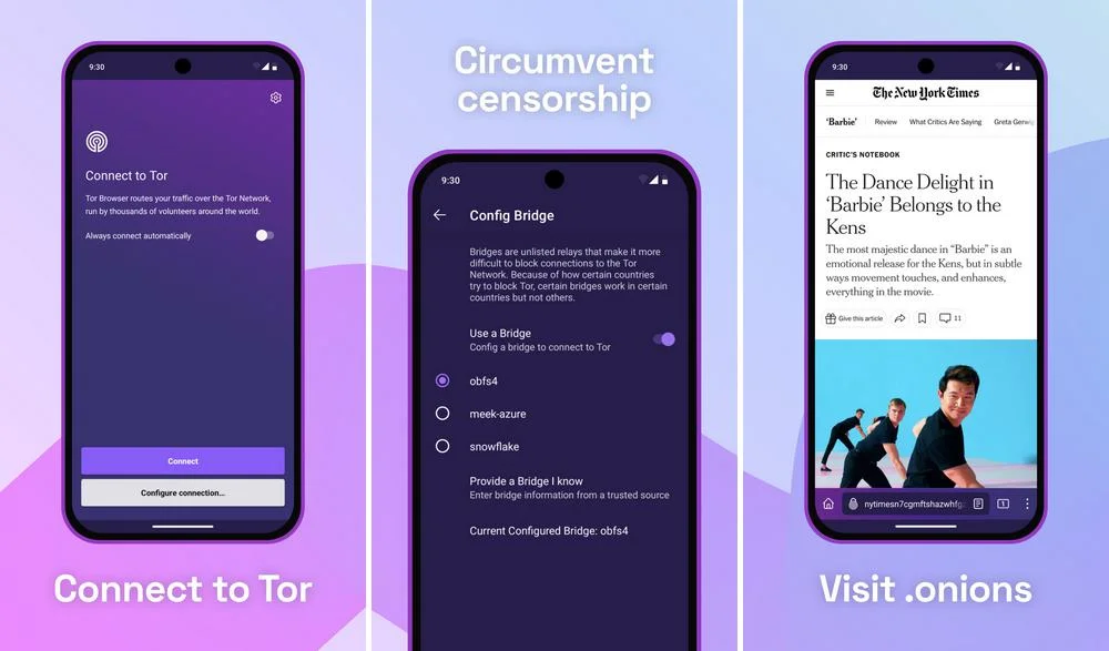 Tor Browser - meilleur navigateur internet sur Android