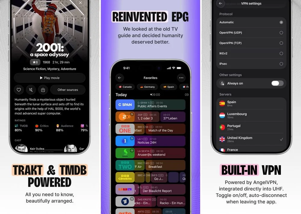 UHF IPTV - application IPTV pour iPhone