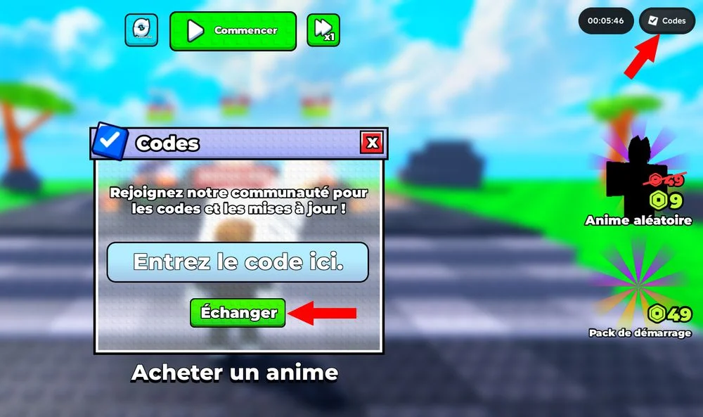 Comment utiliser les codes Defend Ur Base With Anime