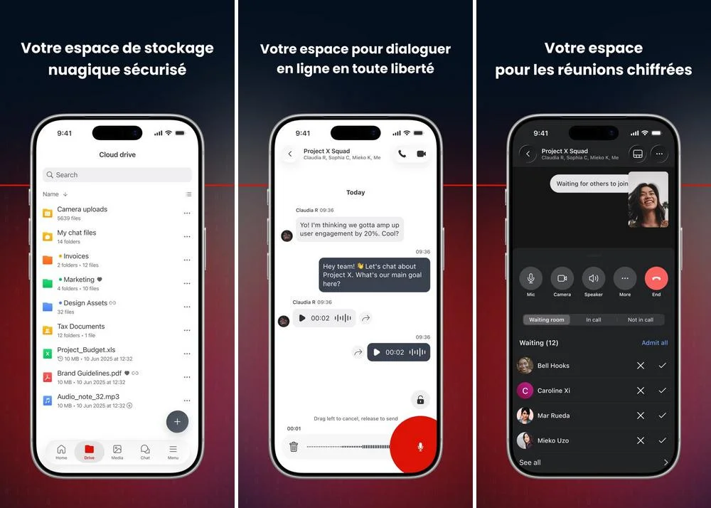 MEGA - application de stockage cloud pour iPhone