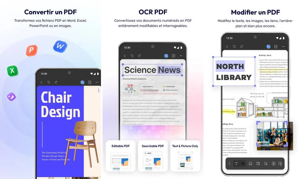 UPDF - meilleur éditeur PDF pour Android