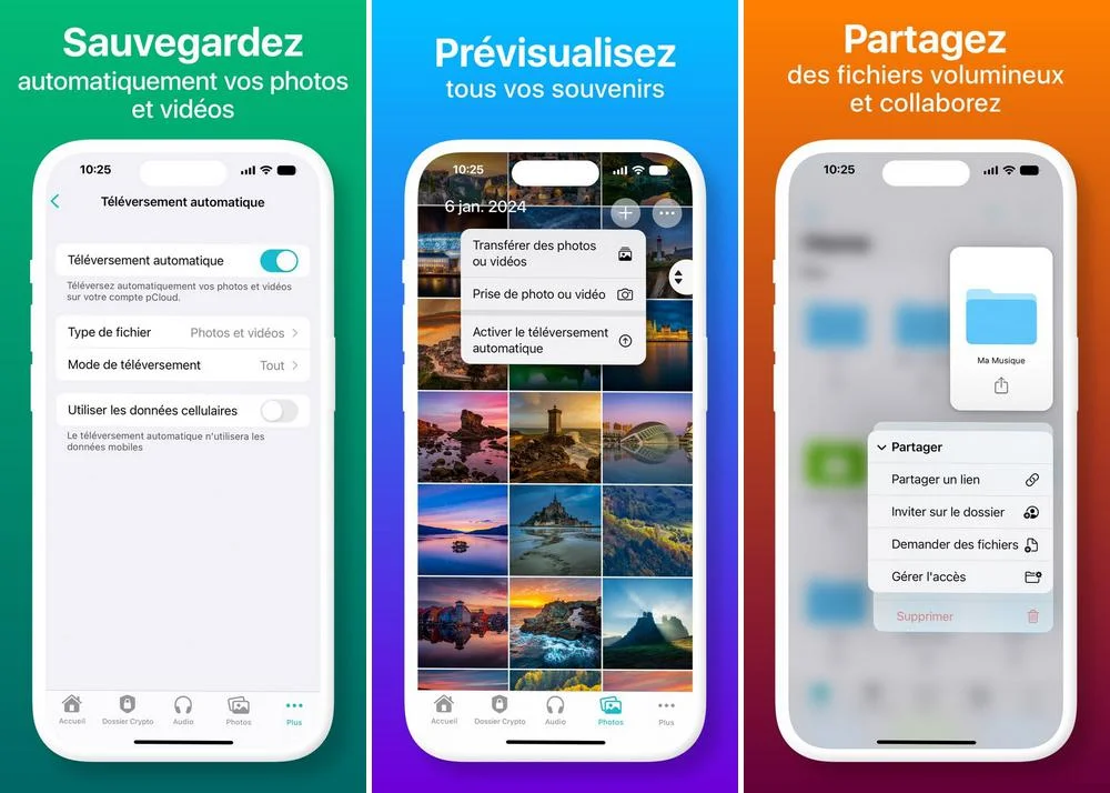 pCloud - application de stockage cloud pour iPhone